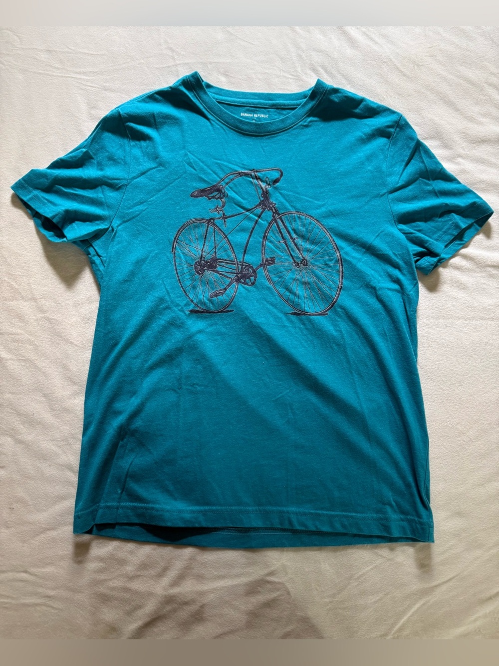 Banana Republic Teal Bicycle Graphic Tee -